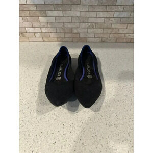 Rothy's The Point Black Solid Knit Fabric Slip On Pointed Ballet Flats Womens